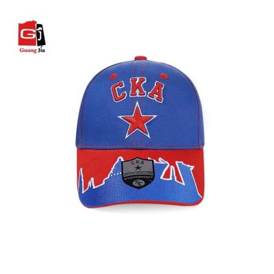 China COMMON Customized Buckle 6 Adjustable Panels 3D Embroidery Russian Metal Sports Brand Baseball Cap for sale