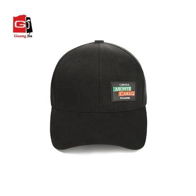 China JOINT Wholesale High Quality Rubber Patch 6 Panels OEM Black Baseball Hat for sale