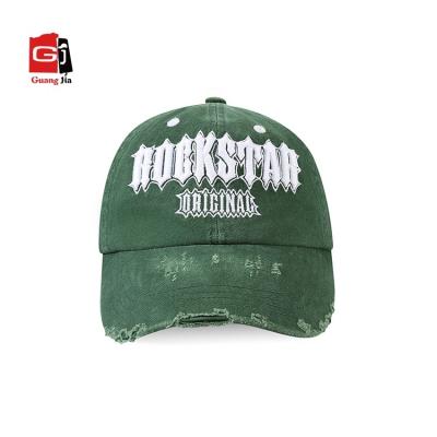 China JOINT Custom Unstructured Cotton Vintage Distressed Washed Dad Hats With Embroidery Logo for sale