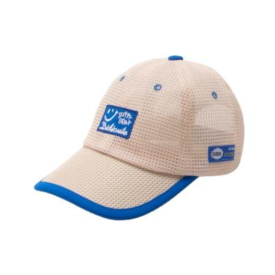 China Custom Made Breathable Mesh Fabric Summer Kid Casual Logo Applique Baseball Cap For Kids for sale