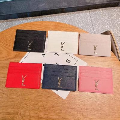 China Credit Card Fashion Luxury Genuine Style Wallet Card Holder Vegan Leather Wallets Credit Card Holder id Card Bags For Women for sale