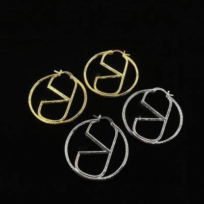 China TRENDY Custom Stainless Steel Made Round Hoop Earrings with Logo 18K Gold Plated Jewelry Women Hoops for sale