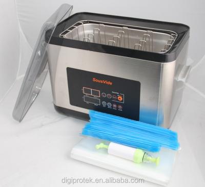 China All Sous Vide Ready Cooking Kit Including Rack Zipper Bag Vacuum Pump Precise Temperature Even Heat Tank 6L Sous Vide Cooker SVQ-6LRZBP for sale