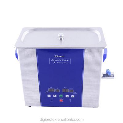 China Eumax 6L Large LED Digital Touch Panel with Heater and Drain High Quality 6 Stainless Steel Ultrasonic Cleaner for sale