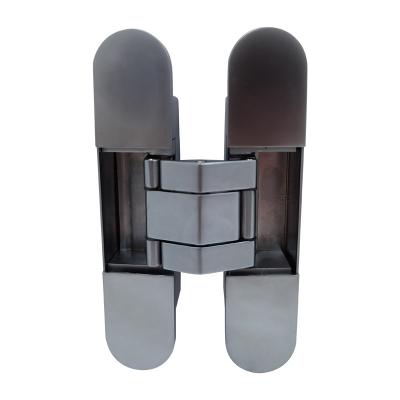 China Modern Hot Selling Zinc Alloy Heavy Duty Silver Adjustable Degree Wooden Door Hidden 3D Hinge for sale