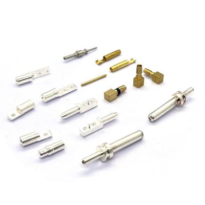 China Aluminum Brass Electrical/Audio/Computer/Automotive Plug-in Connector Terminals Custom CNC Machined Parts for sale