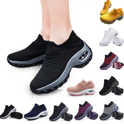 China Size 35-42 EVA Big Ladies Fashion Sock Tennis Sneakers Breathable Comfort Youth Girls Walking Women Slip On Running Shoes SportsHot for sale