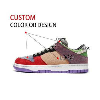 China High Quality Original Custom Rubber DIP Genuine Leather Logo Customization Men's Factory Sneakers Panel Casual Shoes Wholesale for sale