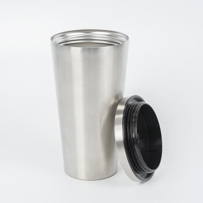 China New Arrival Sustainable Stainless Steel 16oz Double Wall Vacuum Tumbler With Straw for sale