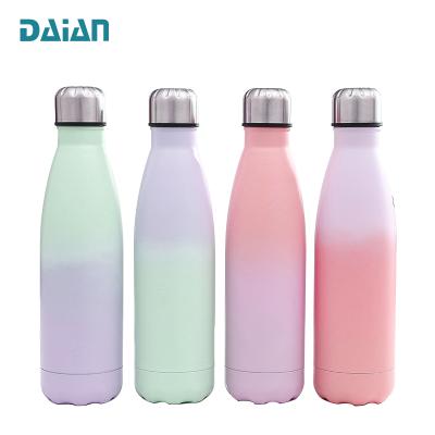 China Sustainable High Quality Double Wall Insulated Stainless Steel Cola Shape Vacuum Flask Water Bottle for sale