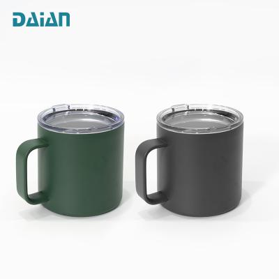 China Amazon Sustainable Hot Sale 18/8 Stainless Steel Double Wall Coffee Mug With Handle for sale