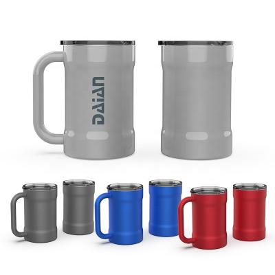 China Promotional 18/8 Stainless Steel Disposable Vacuum Insulated Beer Mug Custom Stainless Steel Coffee Travel Mug 16OZ for sale