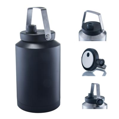 China Durable Stainless Steel Vacuum Insulated Gallon Jug Wide Mouth One Gallon Water Bottle Beer Shaker for sale