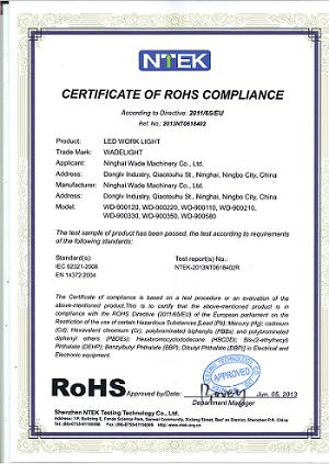 RoHS - Ninghai Wade Machinery Co., Ltd.