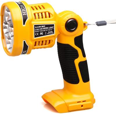 China Foldable LED Work Light Compatible with Dewalt 14.4V 20V MAX Lithium Battery, 1120LM Jobsite Spotlight Flashlight with USB Port for sale