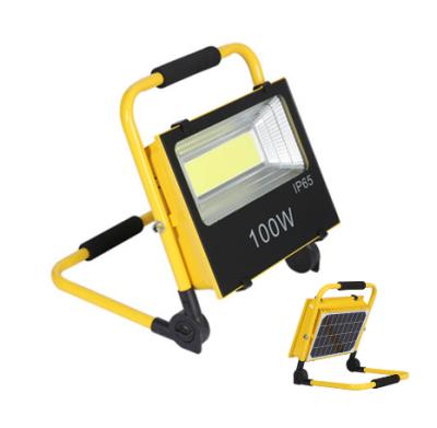 China Waterproof Portable Outdoor Lighting Lamp 100W Outdoor Tent Solar Emergency Work Fill Light for sale