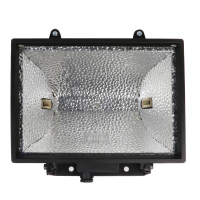 China Garden Black Aluminum Outdoor Wall Mounted Safety R7s 1000w Mains Powered Halogen Floodlight Lamp + FREE BULB for sale