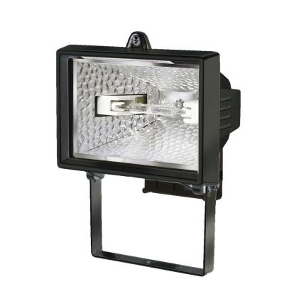 China Aluminum Outdoor Garden IP44 150W Black Security Square Halogen Floodlight For Outdoor for sale