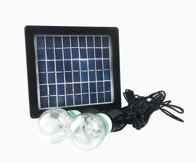 China High Quality Warehouse Outdoor Camp Portable Solar Towing 5W Two LED Bulb Solar Lamp for sale