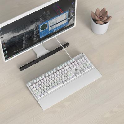 China Popular Keypad Computer Keypad 104 Colorful Backlit Ergonomic Pc Led Mechanical Gaming Keyboard With Wrist Rest for sale