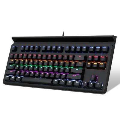 China Mechanical Gaming Keyboard 87Key 6 Keys Numpad Factory Price Mechanical Gamer Keyboard 87 Mini Color For Computer Accessories for sale