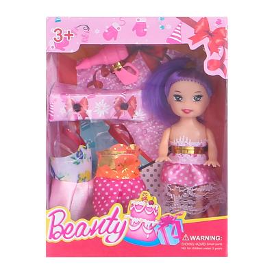 China Exquisite 3.5 Inch Mini Fashion Plastic Doll Dolls Gift Box Soft Toy for sale