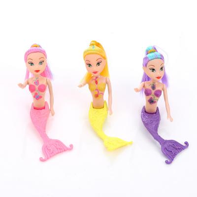 China Soft Toy Hot sell 7 inch mini mermaid doll girl toy fashion girl doll cheap plastic jewelry wholesale decoration for sale