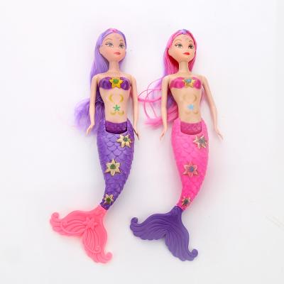 China Wholesale Hot Selling Toy Eleven Soft Thumb Fashion Girl Plastic Colorful Dolls Cake Decorating Mermaid Dolls for sale