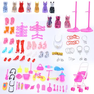 China 11.5 Inch Wire Collar Earring Comb Elastic Band Soft Toy Baby Lovely Doll Accessories Parts High Heel Shoes Dress - Doll AC for sale