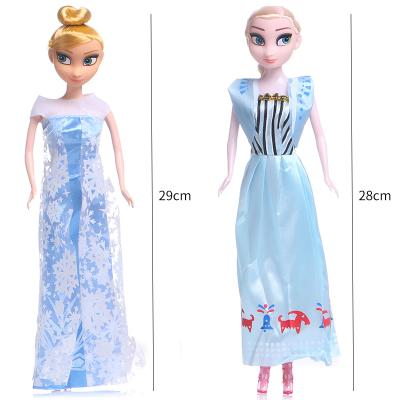 China Soft Toy Beautiful fashion 11 inch princess frozen sisters plastic dolls wholesale for sale