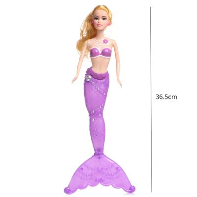 China Toy Beautiful soft and beautiful 11 ​​inch mermaid doll with colorful lights for sale