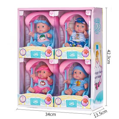 China Soft Toy A 7 Inch Miniature Plastic Toy Doll With Cute Reborn Silicone Doll for sale