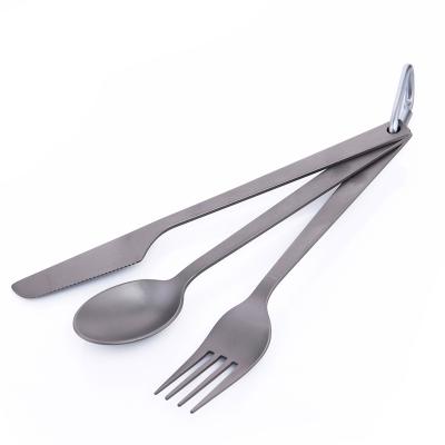 China Durable Easy To Use Sturdy And Wear Resistant Titanium Coating Spoon And Fork Set for sale