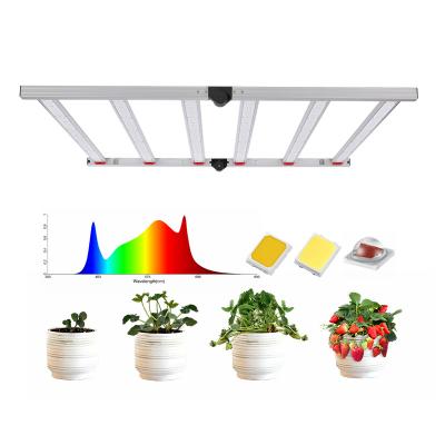 China Seed Starting Greenhouse Indoor High Wattage Commercial 6 Bars Samsung 301h Dimmable IR Full UV Spectrum 650W LED Grow Light for sale