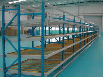 China Light duty long pipes industrial racking systems selective with aluminum roller for sale