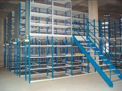 China Medium Weight Shelf Racks Mezzanine Racking System with Protect Wire for sale