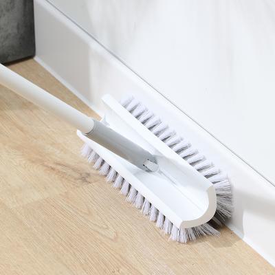 China New Design Sustainable Double Sides Boomjoy Floor Mop Scrubber Cleaning Playbrush With Rubber Squeegee for sale