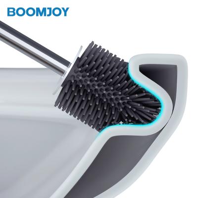 China New viable boomjoy round base design fabric brush for toilet cleaning b5 for sale