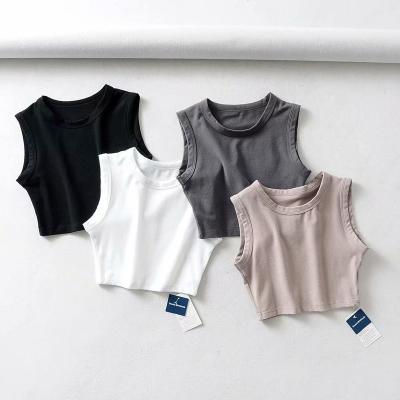 China QUICK DRY Women Cotton Spandex Training Fitness Yoga Tank Top Women Workout Clothing Women Yoga Crop Top for sale