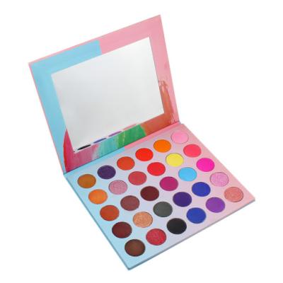 China Waterproof 30 Colors Shimmer Glitter Pigmented Eyeshadow Private Label Eyeshadow Palette for sale