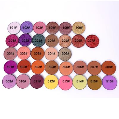 China DIY Holographic Pigment Waterproof Glitter Powder 26mm Single Matte Eyeshadow Pans Palette for sale