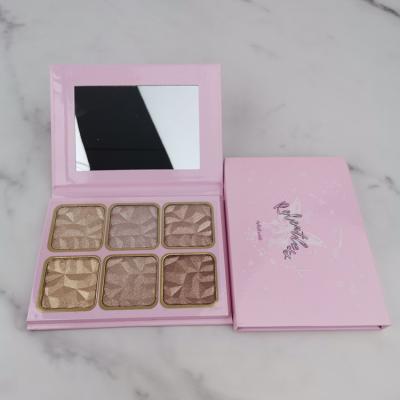 China Whitening Custom Private Label Makeup Powder Cream Face Vegan Loose Highlight Palette for sale