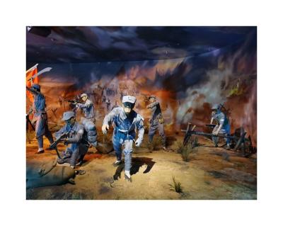 China Modern Customize Custom Antique Realistic Realistic Life Size Wax Figure War Scene for sale