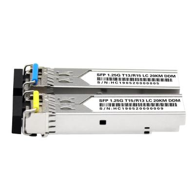 China Factory Custom New CWDM DWDM 1.25G BiDi 1310nm 1550 10km FTTH Fiber Optic SFP Module for sale