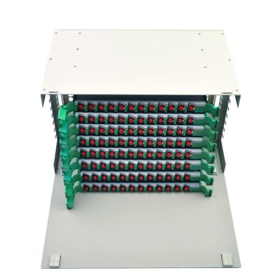 China Outdoor FTTH The Patch Panel Distribution Frame ODF 1u Terminal Box Fiber Optic 24/48/96 Port for sale