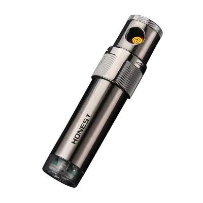 China 2021 New Arrival Hot Selling Portable Waterproof Electric Windproof Electronic Lighter USB Charging Rechargeable Cigarette Lighter for sale