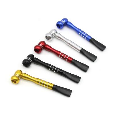 China Tobacoo EKJ Wholesale Mini Portable Metal 85mm Tobacco Weed Smoking Pipe Smoking Accessories for sale