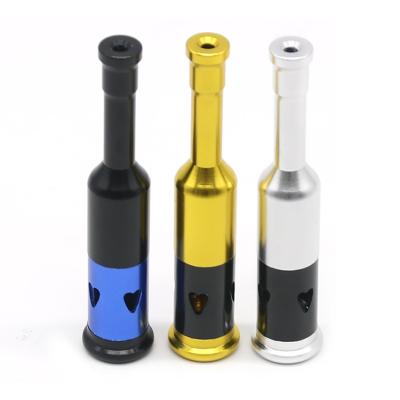 China Dry Herb Tobacco Smoking Bottle The New Shape Metal Pipe Aluminum Alloy Portable Smoking Tobacco Herb Weed Smoking Accessories Pipes for sale