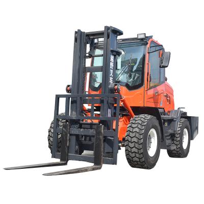 China Garment Shops Wholesale Price 3ton 4ton 5ton 6ton Hydraulic Forklift Rough Terrain Forklift for sale