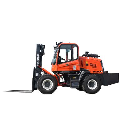 China Garment Shops Factory Supply 3ton 4ton 5ton 6ton Multifunctional Rough Terrain Forklift Transnational Forklifts for sale